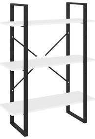 vidaXL Βιβλιοθήκη Λευκή 80 x 30 x 105 εκ. από Επεξ. Ξύλο