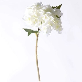 Τεχνητό Λουλούδι Ορτανσία 9851-7 47cm White Supergreens Πολυαιθυλένιο