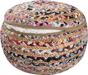 Πουφ (Φ40x20) Pol Rugs & Mats Jute Chindi