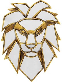 Διακοσμητικό Τοίχου Καθρέφτης Lion Πολυρεσίνη/Γυαλί Χρυσό 26.5x5x35εκ. - Χρυσό