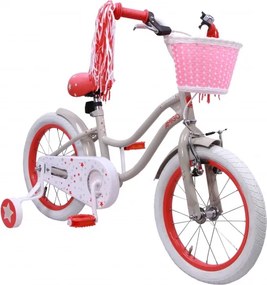 Superstar 16 Inch 22 cm Girls Coaster Brake Cream