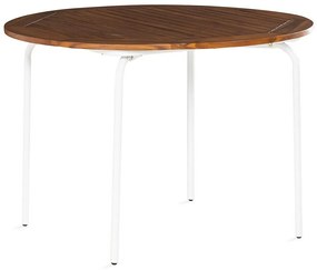 Τραπέζι εξωτερικού χώρου Cortland 167, 71cm, Καφέ, Φυσικό ξύλο καπλαμά, Μέταλλο