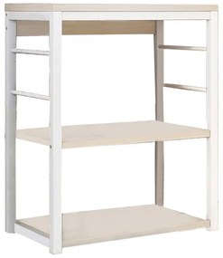 Ραφιέρα επιδαπέδια Cayde μέταλλο λευκό-φυσικό 50x30x71,5εκ 50x30x71 εκ.