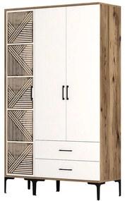 Ντουλάπα Τρίφυλλη Kumsal 845HCT5450 120x47,5x201,4cm Walnut-White Three Door