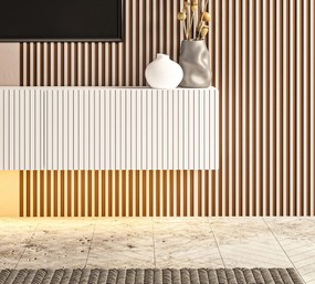 Έπιπλο Τηλεόρασης Λευκό AECRO 180x31.4x28.6