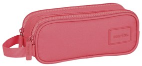 Διπλή Κασετίνα Safta Marsala Μπορντό 21 x 8 x 6 cm