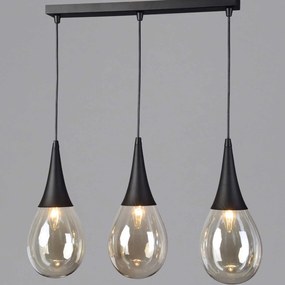 Φωτιστικό Οροφής Avantgarde OD53423SBK Black Metal, Glass