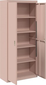 vidaXL Ντουλάπι αποθήκευσης Ροζ 90 x 40 x 200 εκ Ατσάλι