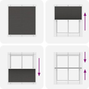 vidaXL Πλισέ περσίδα Μαύρο 120x100 cm Πλάτος υφάσματος 119,4 cm