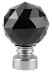 Κουρτινόβεργα διπλή twist Cristal Noir 25/19 – χρώμιο ματ - 240 cm