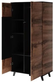 RANDOM P-1 hanging shelf, color: wotan oak/black DIOMMI V-PL-RANDOM-S-1