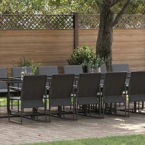 vidaXL Σέτ φαγητού για κήπο 17 pcs Μαύρο Ατσάλι
