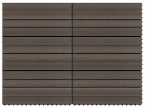 ΠΛΑΚΑΚΙΑ DECK 6 ΤΕΜ. ΣΚΟΥΡΟ ΚΑΦΕ 60 X 30 ΕΚ. 1,08 Μ² ΑΠΟ WPC 149027