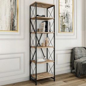 Βιβλιοθήκη Atlantic Πεύκο / Μαύρο PRIBE 50x30x180