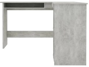 vidaXL Γραφείο Γωνιακό Γκρι Σκυροδέματος 120x140x75 εκ. Επεξ. Ξύλο