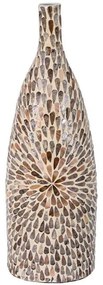Βάζο Με Κοχύλια Tear Drop 944-124-011 20x62cm Multi-Beige Bamboo