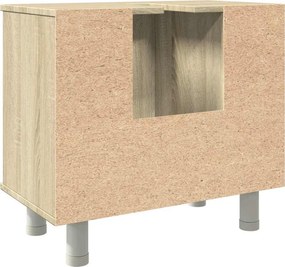 vidaXL Ντουλάπι Νιπτήρα Sonoma Δρυς 60 x 32 x 53,5 εκ. από Επεξ. Ξύλο