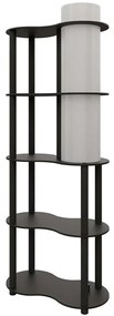 Φωτιστικό Δαπέδου Με Ραφάκια 666PTR1105 48x24x140cm 1xE27 40W Black Opviq