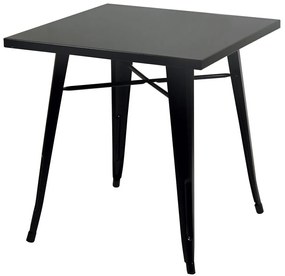 Τραπέζι Γαλβανισμένο Μεταλλικό SM-T1101-60-B 60x60x72cm Black