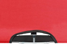 vidaXL Ξαπλώστρα Δύο Ατόμων Πτυσσόμενη Κόκκινη Ατσάλινη
