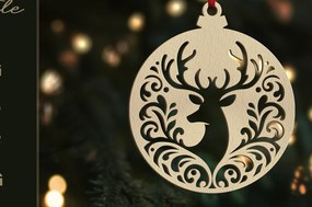 Intra απο ξύλο plywood 3mm-4mm πάχος Χριστουγεννιάτικο Στολίδι | | Δίασταση 8x8 cm INTRAFABR-109552558