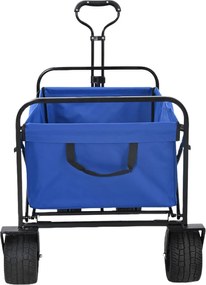 vidaXL Αναδιπλούμενο Καρότσι Μπλε 89 x 63 x 96 εκ