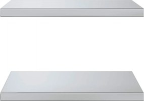vidaXL Ράφια Τοίχου 2 τεμ. Ασημί 50x40 εκ. Ανοξείδωτο Ατσάλι