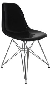 Καρέκλα Art Black ΕΜ124,22P 46X55X82 cm Σετ 4τμχ Μέταλλο,Πολυπροπυλένιο