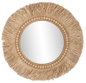 Τοίχο καθρέφτη Home ESPRIT Φυσικό Τροπικό 80 x 4 x 80 cm