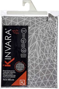 Τραπεζομάντηλο Kinvara BABEL GRIS 48 Λευκό Γκρι Jacquard