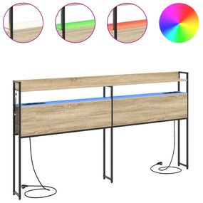 vidaXL Κεφαλάρι Αποθήκης Sonoma Δρυς 200 cm Επεξεργασμένο ξύλο