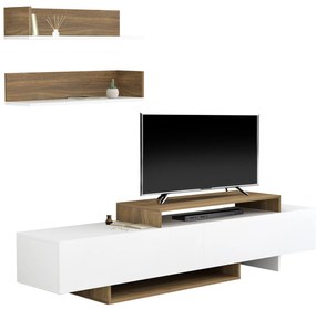 ΣΥΝΘΕΤΟ ΤΗΛΕΟΡΑΣΗΣ EDUARDO HM8909.12 ΜΕΛΑΜΙΝΗ ΣΕ ΛΕΥΚΟ-ΦΥΣΙΚΟ 180x29,5x45Υεκ.