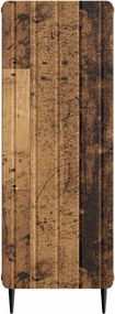 vidaXL Πλαϊνό γραφείο Παλαιωμένο ξύλο 34,5 x 33 x 92 εκ.