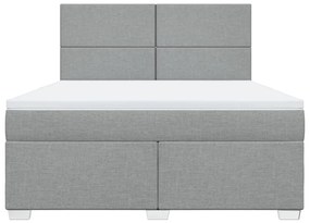 ΚΡΕΒΑΤΙ BOXSPRING ΜΕ ΣΤΡΩΜΑ ΑΝΟΙΧΤΟ ΓΚΡΙ 180X200 ΕΚ. ΥΦΑΣΜΑΤΙΝΟ 3290560