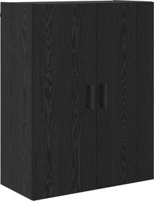 vidaXL Highboard Μαύρη Οξυά 69,5 x 34 x 180 εκ. Επεξεργασμένο Ξύλο