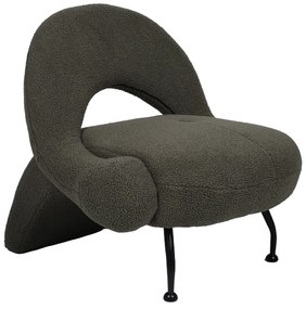 Πολυθρόνα ArteLibre PASIPHAE Πράσινο Ύφασμα/Μέταλλο/Ξύλο 80x86x80cm