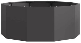 vidaXL Γλάστρα Μαύρο 90 x 90 x 35 εκ Ατσάλι