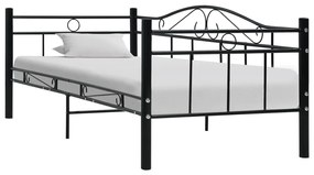 Πλαίσιο για Καναπέ - Κρεβάτι Μαύρο 90 x 200 εκ. Μεταλλικό