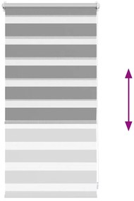vidaXL Σύστημα Σκίασης Ρόλερ Zebra Γκρι 40 x 100 εκ.