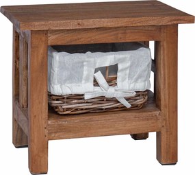 vidaXL Τραπεζάκι Πλευράς Καφέ Μασίφ ξύλο μαόνι