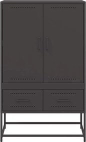 vidaXL Ντουλάπι Μαύρο 68x39x111,5 εκ. από Χάλυβα