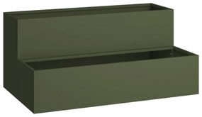 vidaXL Γλάστρα  2-Τάξεων 100x60x45 εκ Ελιάς Ατσάλι