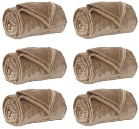 vidaXL Ριχτάρια 6 pcs Καμηλοπάρδαλη 220 x 240 cm Μαλλί