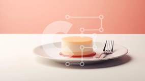 Σετ των 2 Intra Συλλεκτικό Ξύλινο Παζλ Plywood  4mm - Νόστιμο επιδόρπιο πορτοκαλιού σε ένα πιάτο Σε Ξύλινο Κουτί - Διαστάσεις: 10x10 cm – 25 κομμάτια