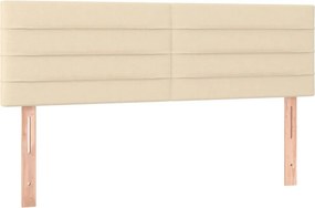 vidaXL Κεφαλάρια Κρεμ Ύφασμα 144x5x78/88 εκ.