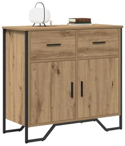 vidaXL Πλαϊνό γραφείο με συρτάρι artisan δρυς 79.5 x 35.5 x 74.5 εκ