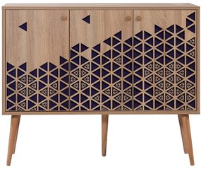 Μπουφές Mega 863SPH3418 120x36x90cm Oak-Blue Μοριοσανίδα,Ξύλο