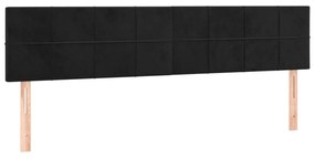 vidaXL Κρεβάτι Boxspring με Στρώμα Μαύρο 120x190 εκ. Βελούδινο