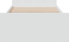 vidaXL Πλαίσιο Κρεβατιού με Συρτάρια Χωρίς Στρώμα Λευκό 75x190 εκ.