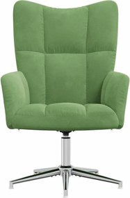vidaXL Πολυθρόνα Relax Ανοιχτό Πράσινο Βελούδινη